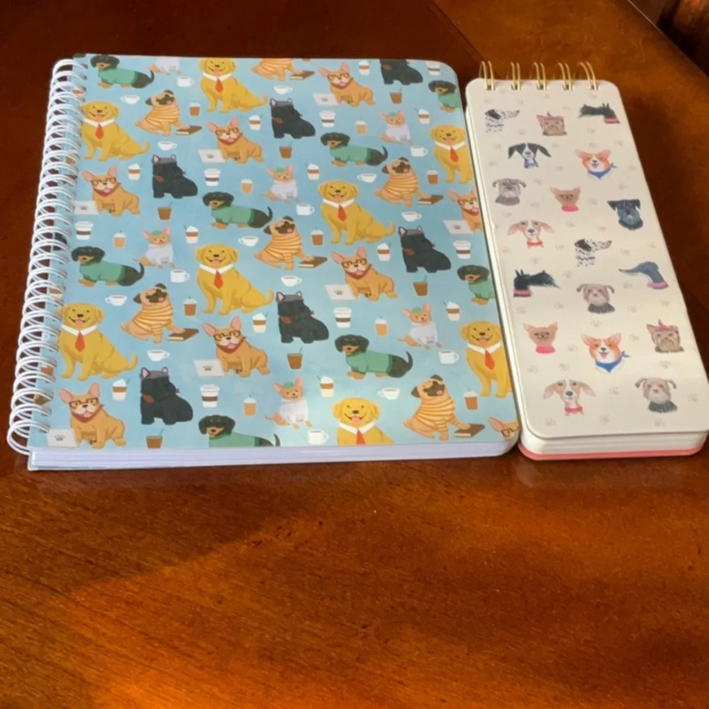 ADORABLE DOGS 🐶🐶, Spiral Journal, Spiral Notepad Bundle NWT